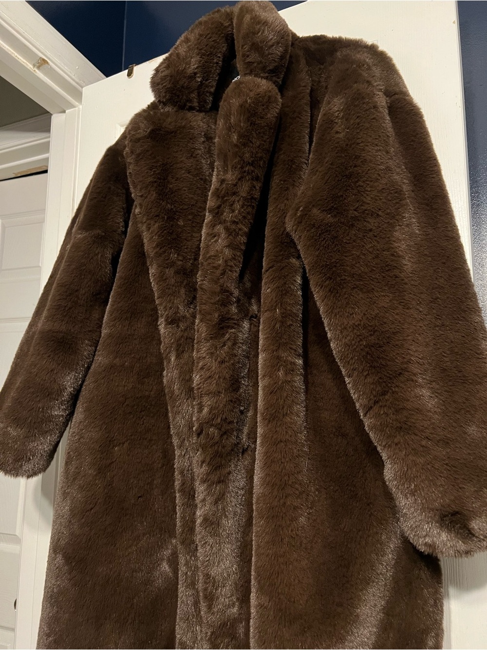 Fashion Nova Night Of Fun Faux Fur Coat | Chocolate M